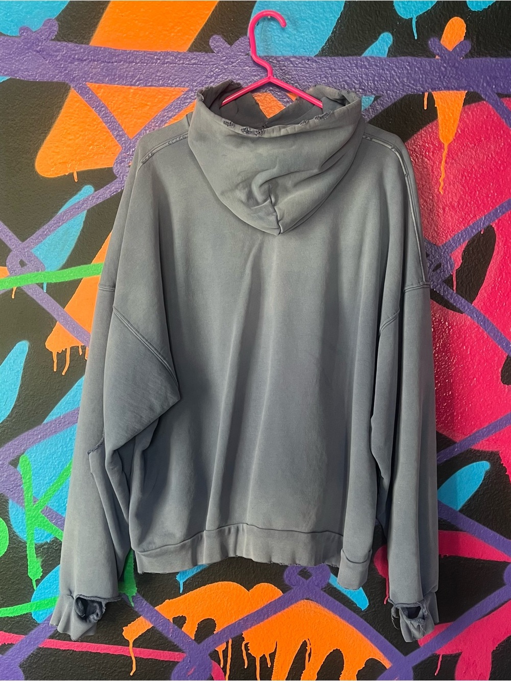 Balenciaga - Men's Paris Moon Faded Hoodie - Picture 2 of 10